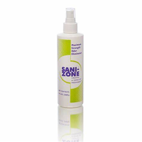 Sani-Zone maximum strength odor eliminator spray bottle, home medical supply