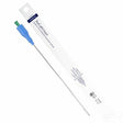 Sterile intermittent catheter with blue funnel connector, medical supply for home use