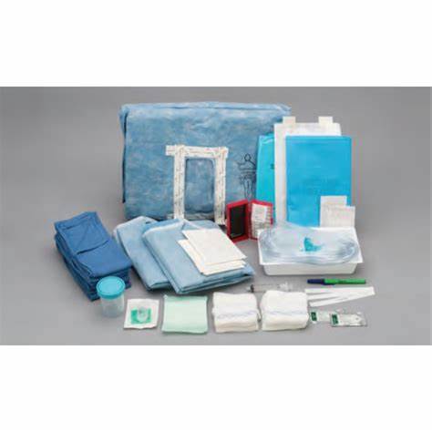 Assorted sterile medical supplies and kits for home healthcare and chronic conditions.