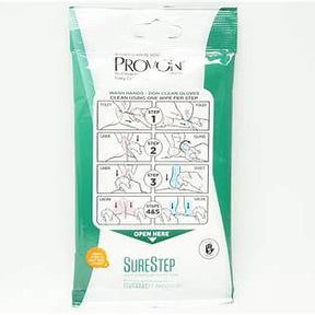 Provon SureStep disposable wash glove packet for hygiene and medical care