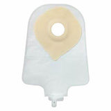 Transparent ostomy bag with adhesive backing and drainage outlet for medical use