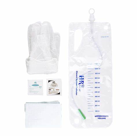 Trucath Closed System Catheter Kit, 14fr. Contains Vinyl Powder Free Gloves, Underpad, Pvp And Bzk Wipes, 1200ml Drainage Bag.