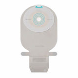 Transparent ostomy pouch with adhesive barrier and closure for home medical use