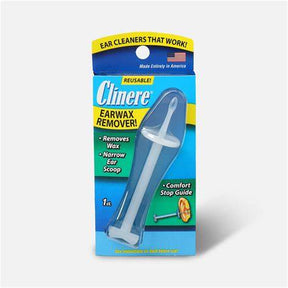 Earwax remover in retail package with comfort guide, reusable, narrow ear scoop tool