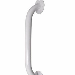 White wall-mounted safety grab bar for bathroom or mobility support