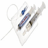 Medical supplies kit with syringes, Clog Zapper vial, gauze pad, and extension tubing