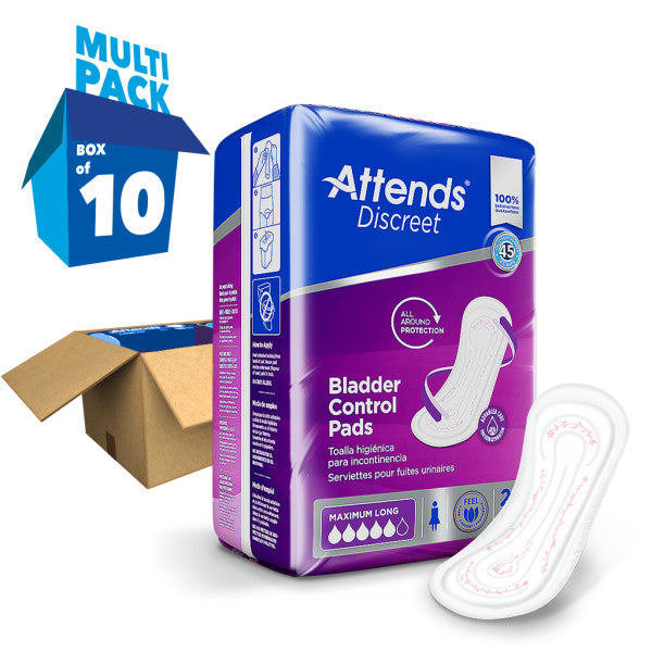 Attends Discreet Women's Maximum Long Pads