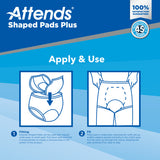 Attends Shaped Pads Plus