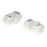 Lightweight tracheostomy HME humidifiers for respiratory therapy, white plastic design