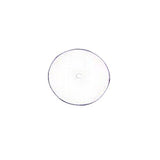 Clear medical adhesive dressing with central hole, round shape, white background