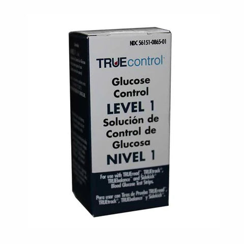 Truecontrol Level 1 high glucose control solution box for blood glucose monitor