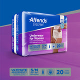 Attends Discreet Women's Underwear, Small/Medium