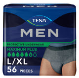 TENA MEN Maximum Plus Premium Fit Incontinence Underwear, Heavy Absorbency, L/XL
