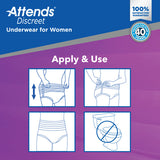 Attends Discreet Women's Underwear, X-Large