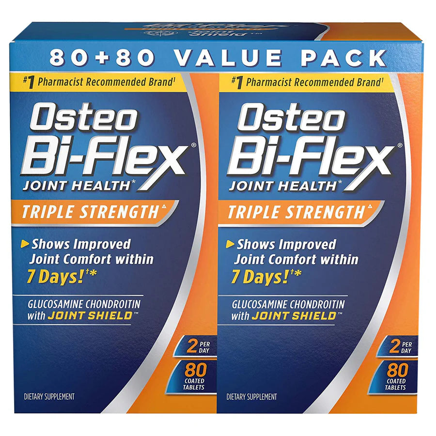 Osteo Bi-Flex Joint Health Triple Strength 80+80 value pack dietary supplement box