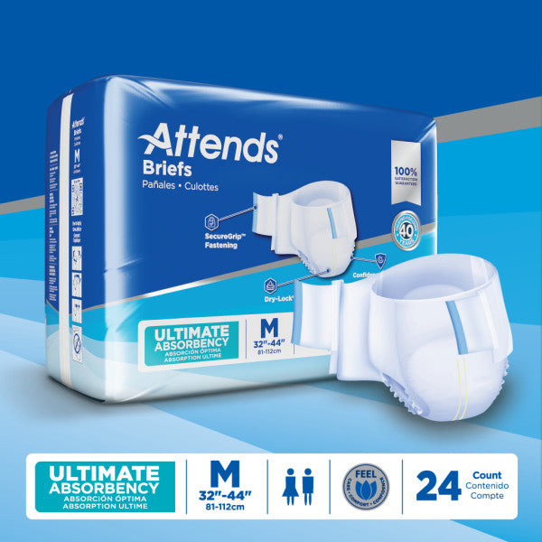 Attends Briefs, Ultimate Absorbency, Medium