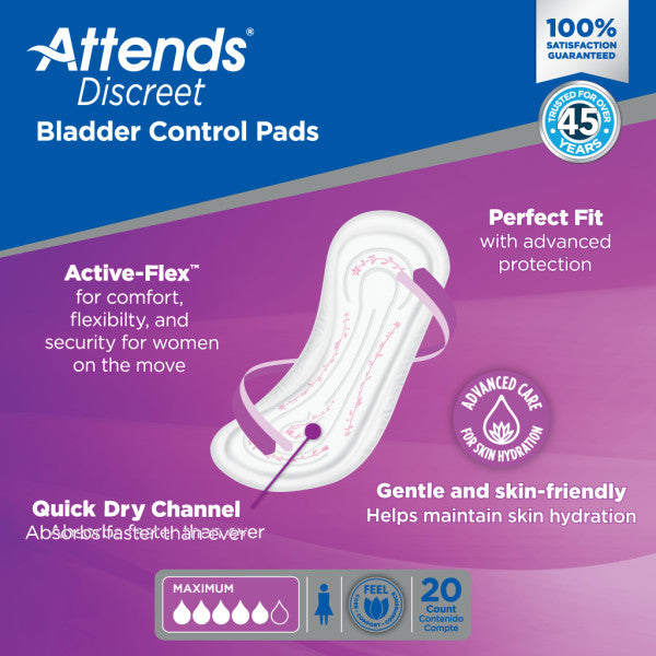 Attends Discreet Women's Maximum Pads