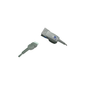 Gray medical sensor cable with connector for home health monitoring devices