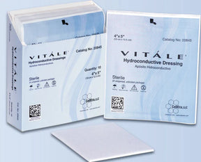 Vitale hydroconductive wound dressings sterile 4x5 inch medical supply packaging