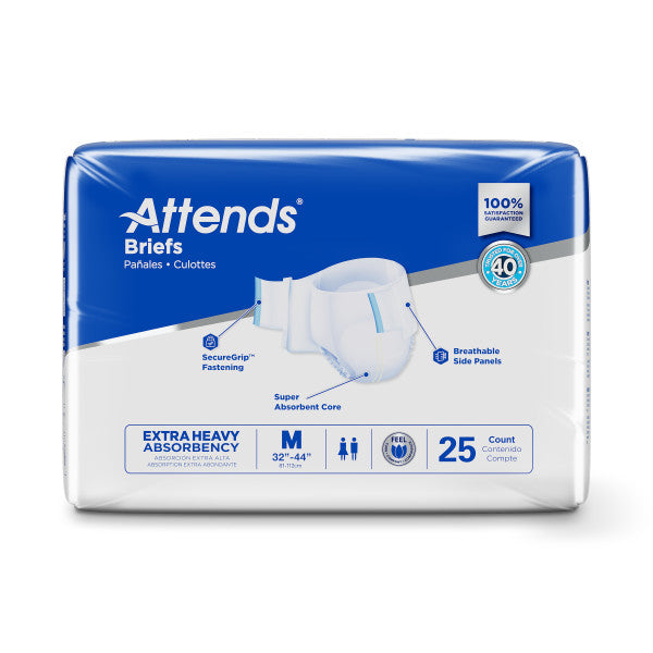 Attends Brief, Extra Heavy Absorbency, Medium, 32" - 44"