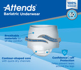 Attends Bariatric Underwear, Ultimate Absorbency, XX-Large, 68"- 80"