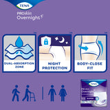 Tena Protective Underwear, Overnight Super, Medium 34"- 44"