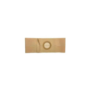 Beige ostomy support belt with round opening, medical abdominal support accessory