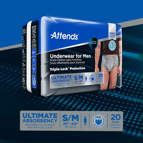 Attends Men's Underwear, Small/Medium