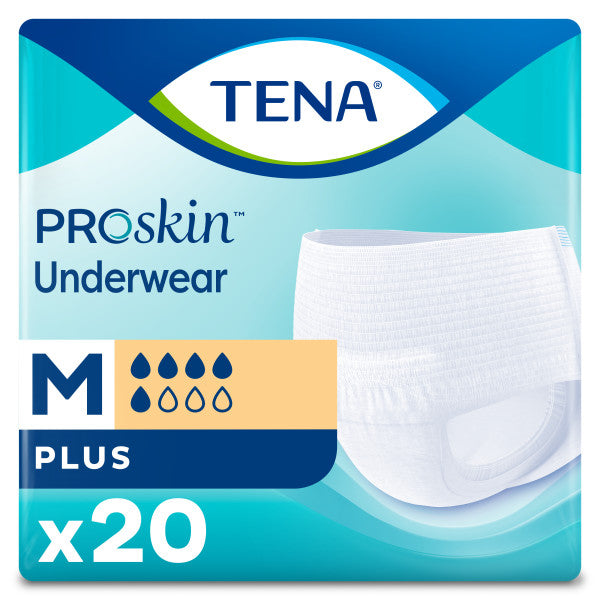 Tena Proskin Plus Protective Underwear, Medium 34" - 44" - Replaces: Sq72238