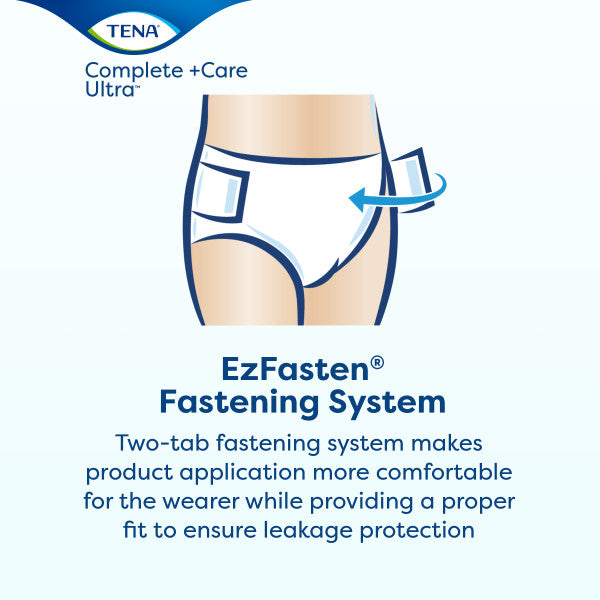 TENA Complete +Care Ultra Incontinence Bariatric Brief, Moderate Absorbency, Unisex 58" - 69"