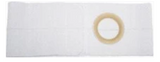 White ostomy barrier pad with central adhesive ring for medical use
