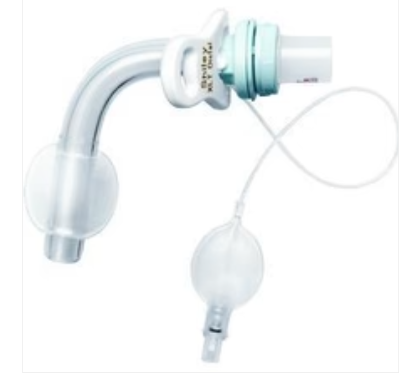 Disposable tracheostomy tube with cuff and inflation line for respiratory care