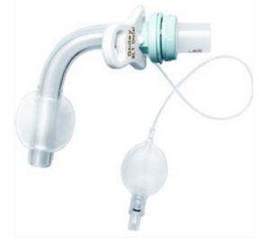 Disposable tracheostomy tube with cuff and inflation line for respiratory care