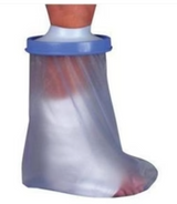 Waterproof foot and cast cover for bathing, medical leg protector