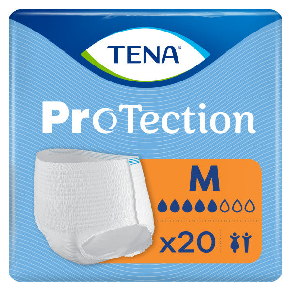 TENA Protection Classic Protective Incontinence Pull-Up Underwear, Moderate Absorbency, Unisex, Medium, 34"- 44"