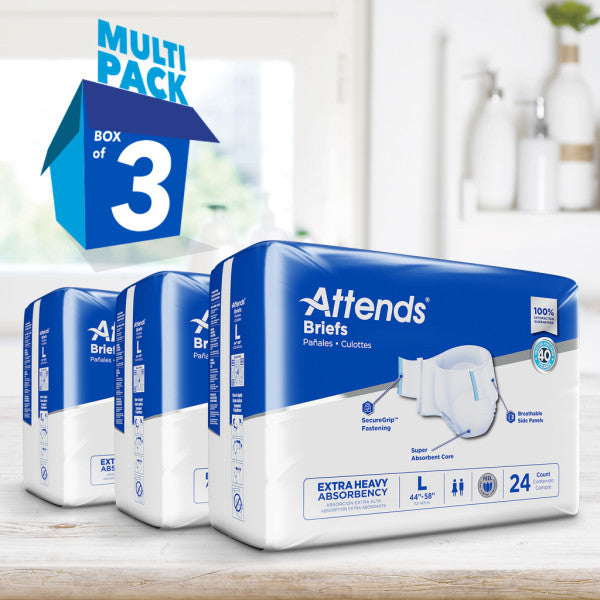 DDP30 - Attends Brief, Extra Heavy Absorbency, Large