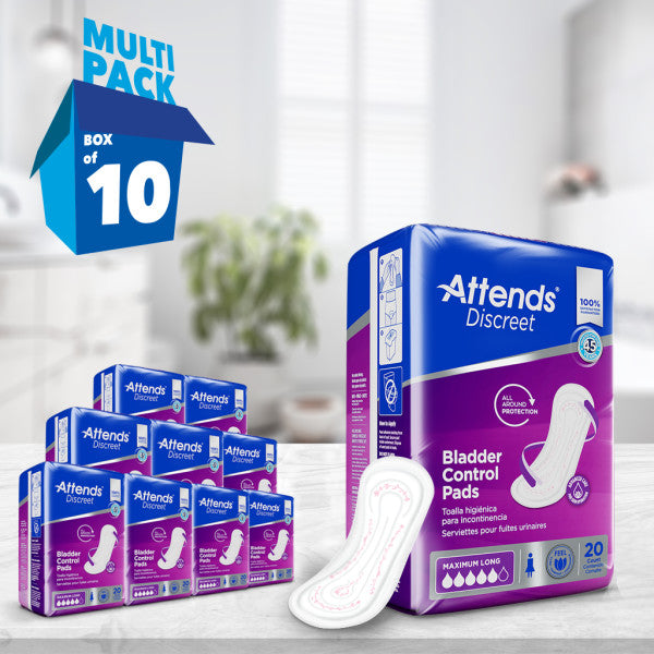 Attends Discreet Women's Maximum Long Pads