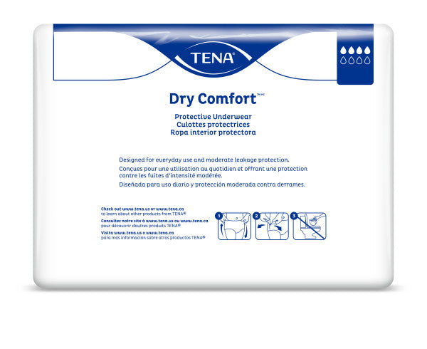 TENA Dry Comfort Protective Incontinence Pull-Up Underwear, Moderate Absorbency, Unisex, X-Large, 55"- 66"