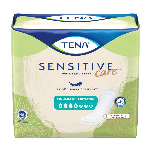 Tena Sensitive Care Moderate, Regular Pads, 11"