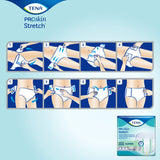 TENA ProSkin Stretch Super Incontinence Brief, Heavy Absorbency, Unisex, Large/X-Large, 41" - 64"