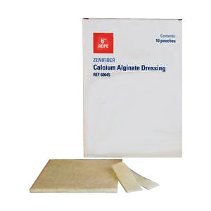 Zenifiber Calcium Alginate Wound Dressing, 6" X 6"