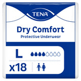 TENA Dry Comfort Protective Incontinence Underwear, Moderate Absorbency, Unisex, Large, 45"- 58"
